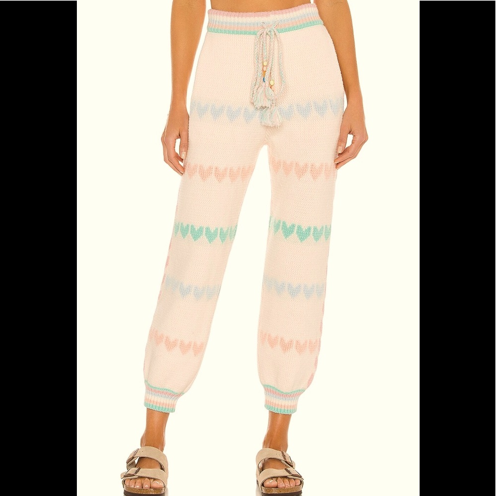 NWT Loveshack Fancy Chabela knit pants Fairy Forest